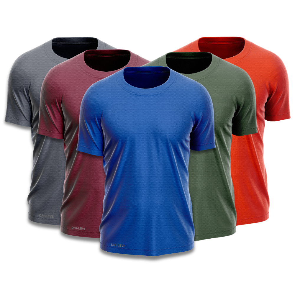 Kit 5 Camisetas Tecnológicas FitneSmart Masculinas - Presente Dia Dos Namorados