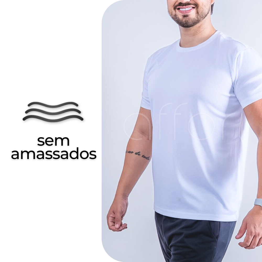 Kit 5 Camisetas Tecnológicas FitneSmart Masculinas - Presente Dia Dos Namorados
