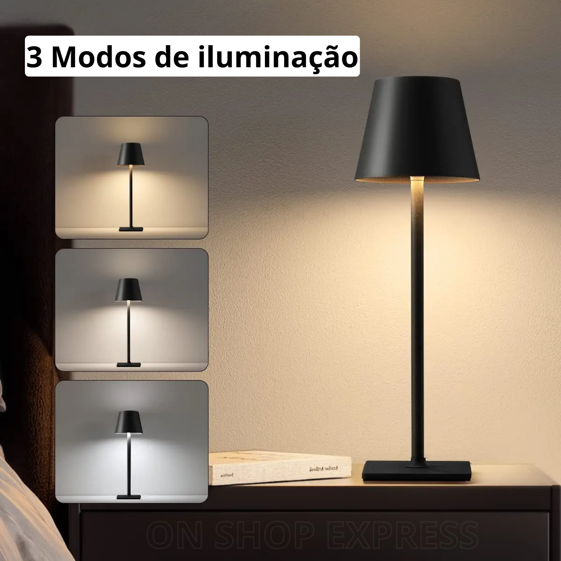Luminária de Mesa Recarregável à prova de Água