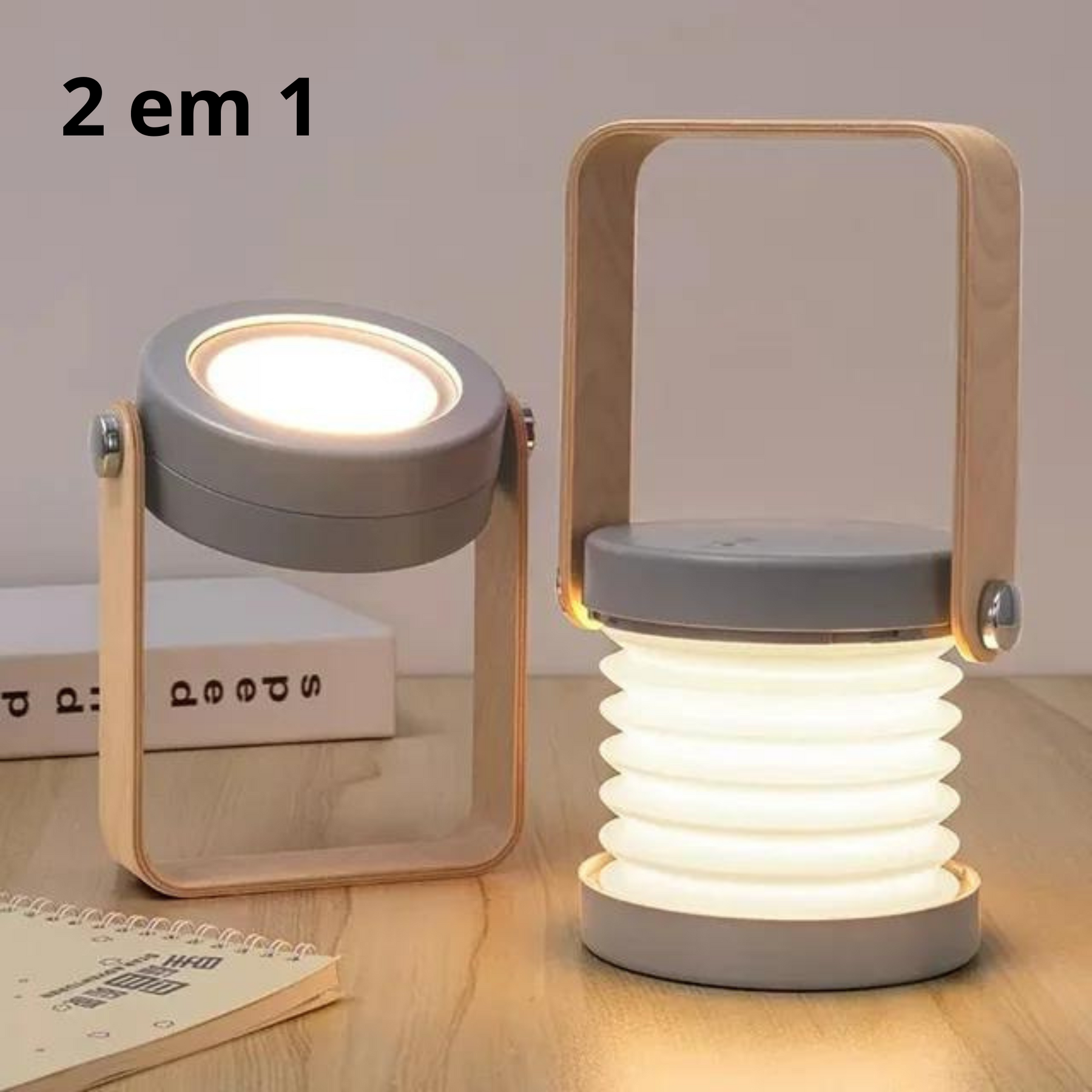 Luminária Sanfona 2 em 1 - DuoFlex™