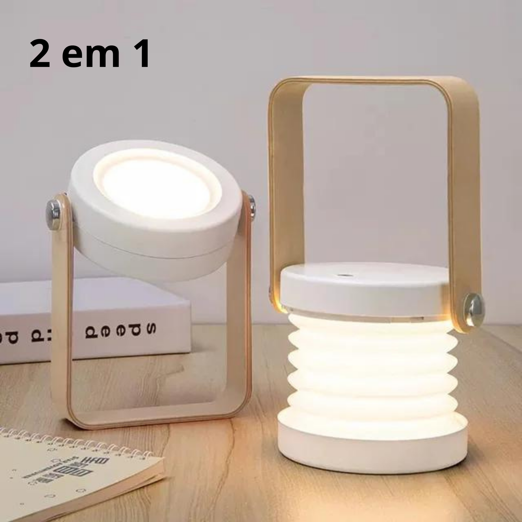 Luminária Sanfona 2 em 1 - DuoFlex™