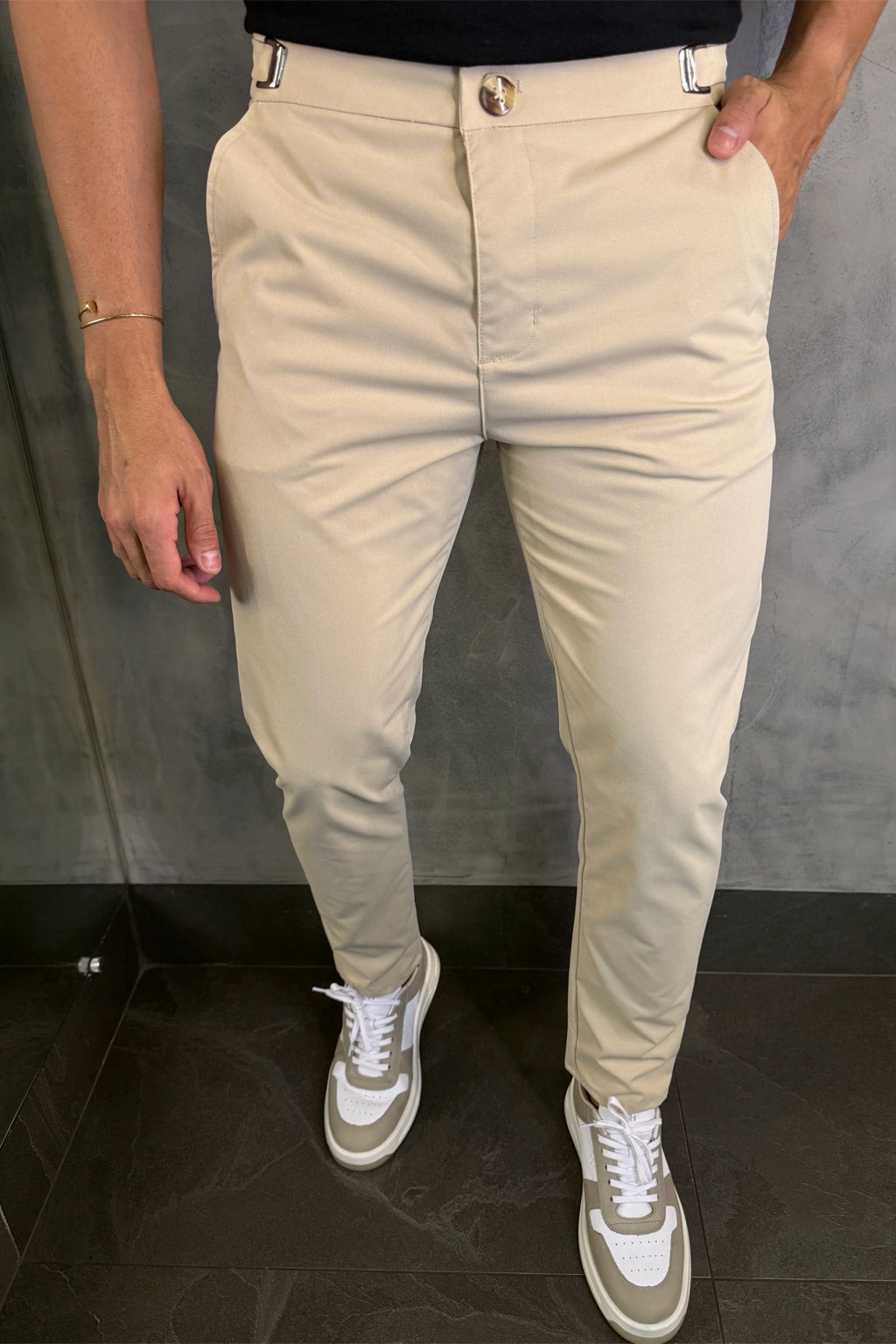 |COMPRE 1 LEVE 3| Calça Alfaiataria Mônaco com Ajuste + Carteira Brinde dia dos Pais