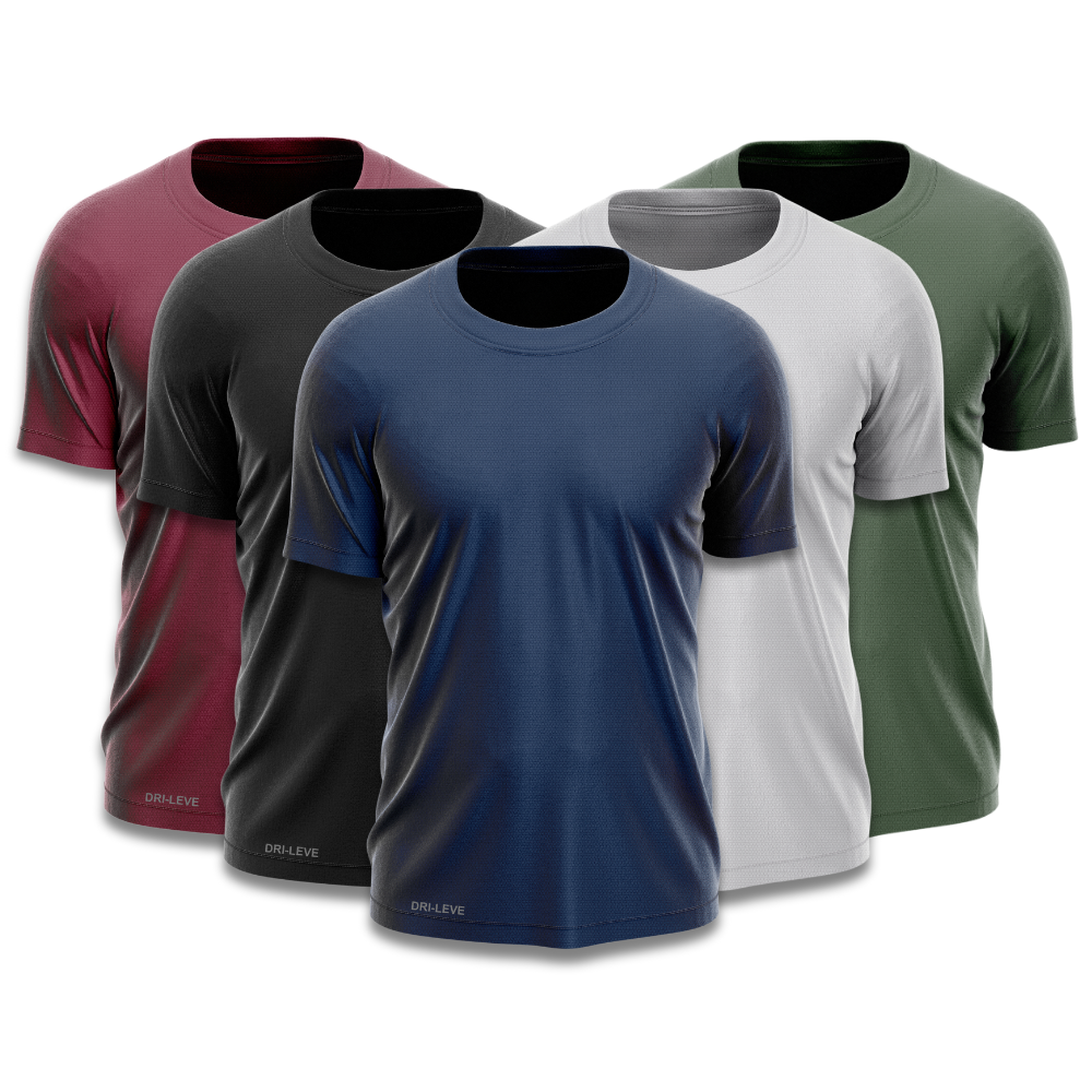 Kit 5 Camisetas Tecnológicas FitneSmart Masculinas - Presente Dia Dos Namorados