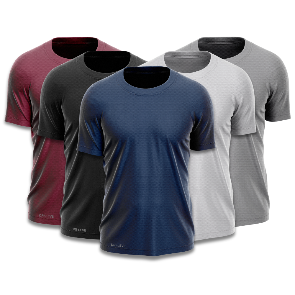 Kit 5 Camisetas Tecnológicas FitneSmart Masculinas - Presente Dia Dos Namorados