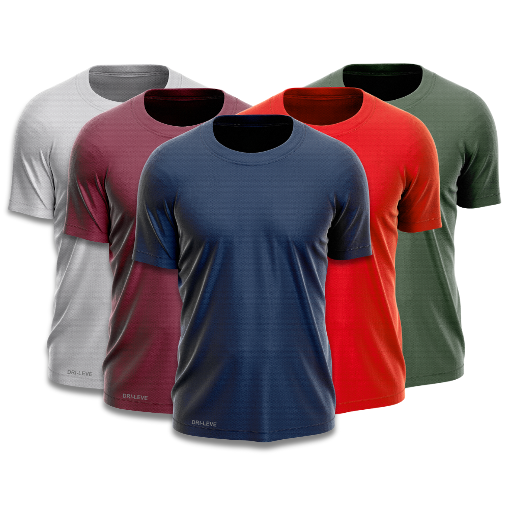 Kit 5 Camisetas Tecnológicas FitneSmart Masculinas - Presente Dia Dos Namorados