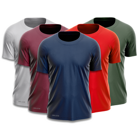 Kit 5 Camisetas Tecnológicas FitneSmart Masculinas - Presente Dia Dos Namorados
