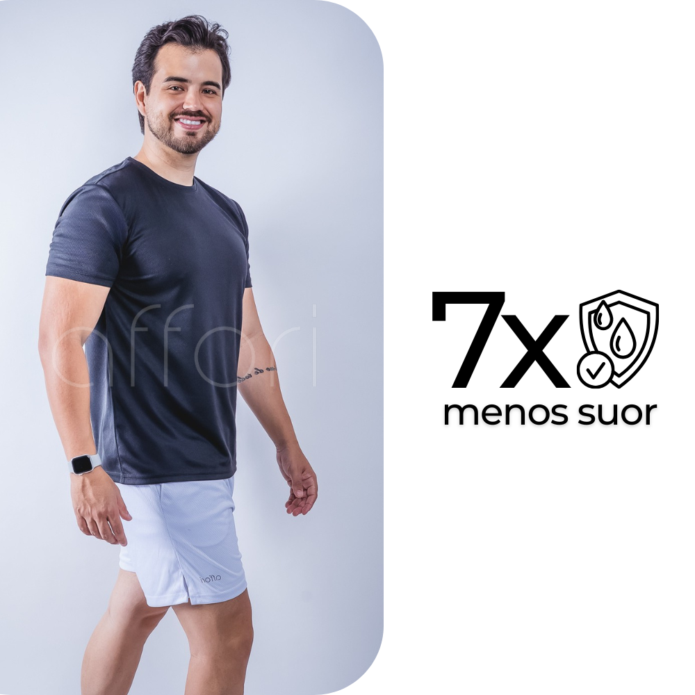 Kit 5 Camisetas Tecnológicas FitneSmart Masculinas - Presente Dia Dos Namorados