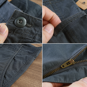 Calça Reta Masculina em Sarja [Kit 4 Unidades] + Carteira de Brinde