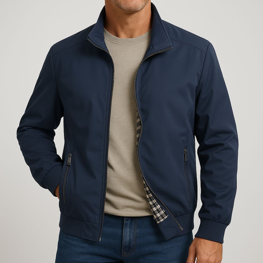 Jaqueta Masculina Henry Forrada e Bolso Interno [Compre 1 e leve 2] + Carteira e Relógio de Brinde dia dos Pais