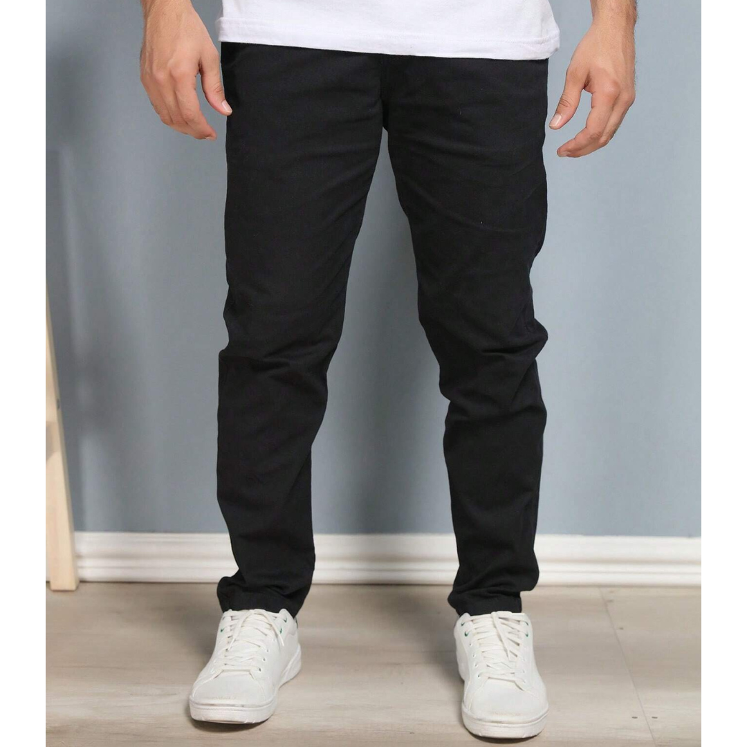 Kit 4 Calças Masculina em Sarja + 2 Jaquetas Premium Reversível Bege/Preta. Brinde Carteira + Relógio Exclusivo até Dia dos Pais