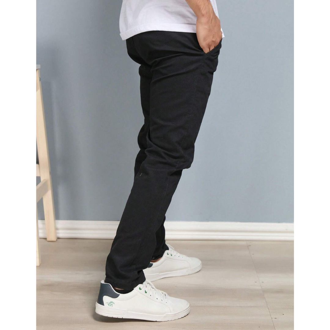 Kit 4 Calças Masculina em Sarja + 2 Jaquetas Premium Reversível Bege/Preta. Brinde Carteira + Relógio Exclusivo até Dia dos Pais