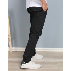 Kit 4 Calças Masculina em Sarja + 2 Jaquetas Premium Reversível Bege/Preta. Brinde Carteira + Relógio Exclusivo até Dia dos Pais