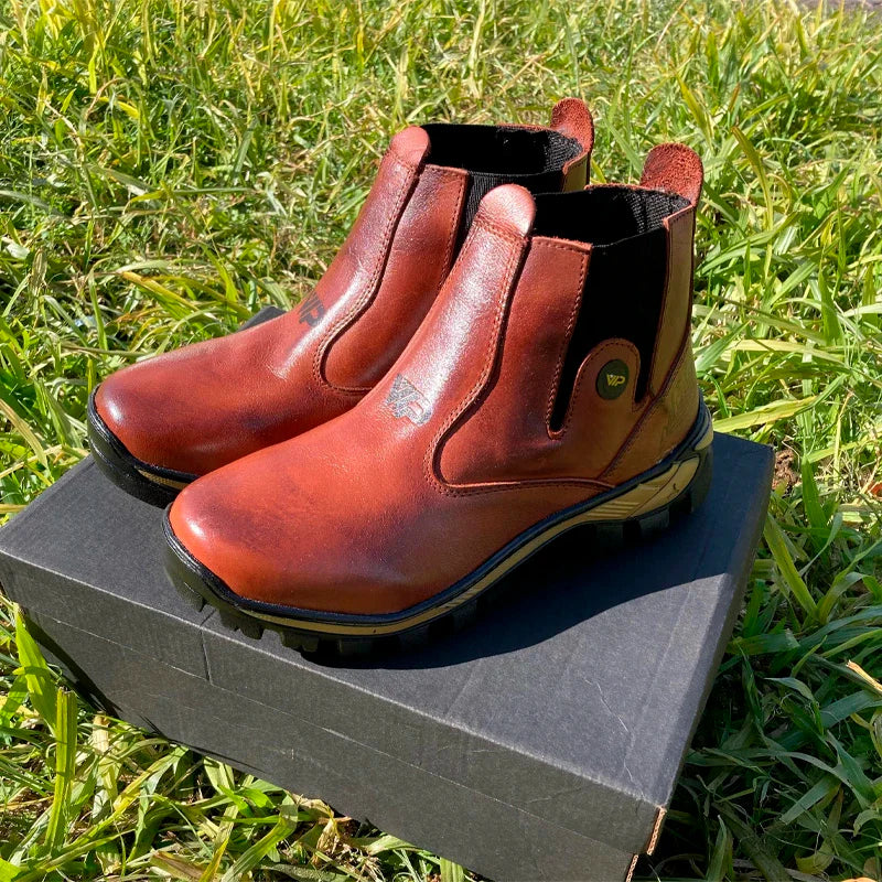 Kit Caterpillar - Bota Masculina em Couro Legítimo e Palmilha Ortopédica + Brindes Exclusivos  Dia dos Pais