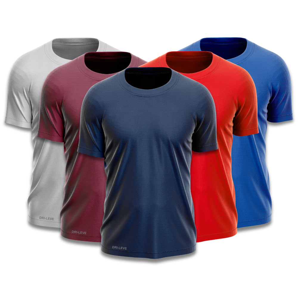 Kit 5 Camisetas Tecnológicas FitneSmart Masculinas - Presente Dia Dos Namorados