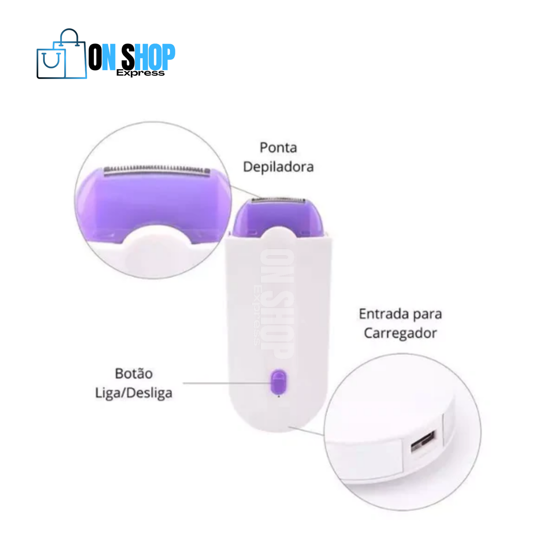 Depilador Indolor 2 em 1 + [3 BRINDES EXCLUSIVOS]