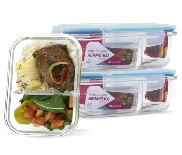 Kit com 15 potes Herméticos de vidro + 10 copos de vidro de arruda de brinde