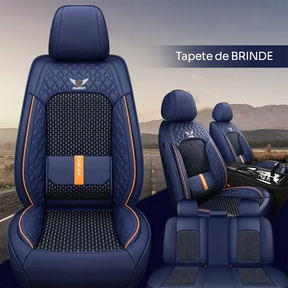 Kit Capa para Banco Completa em Couro Legítimo Universal Italian + BRINDE: Tapete Completo (Copy)