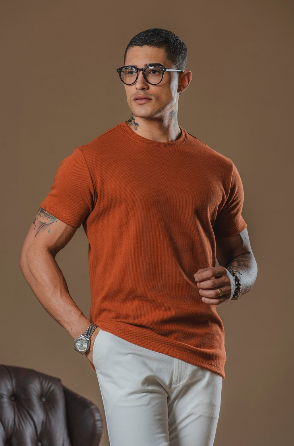 Kit com 5 Camisetas Texturizadas Malha Waffle Milano Avenna - Não amassa, não desbota e 0 transparência