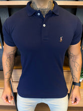 Polo Ralph. Musculina Custom Fit Marinho Logo Colors